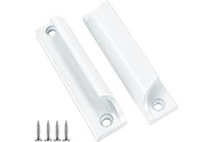 PUCIO 2 StüCke Türgriff Terrassentür Außen Griff Balkontür BalkontüR Balkontürgriff AußEn, Metallgriff, Für Türen Und Fenster,Schubladen,SchranktüRen usw (Weiss)