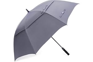 G4Free Parapluie de Golf 54/62/68 Pouces Ouverture Automatique Double Canopée Coupe-Vent Robuste 8 Baleines pour Homme Femme