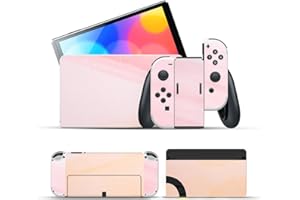 CUZKC 1 Kit d'Autocollants Skin Decal pour Nintendo OLED Console Sticker Vinyle Autocollant pour Switch OLED Console/Joycon/Dock/Poignée,Controller Zubehör pour Ps5