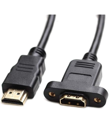 Sing F Ltd 1X Micro Usb 2.0 5 Pin Male To Female Extention Cable 03m1ft With Panel Mount Hole Including Mounting Screws For Transfering Data With Computer