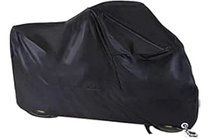 SENDERS Motorcycle Cover, Winterproof Waterproof Outdoor Motorbike Cover 190T Oxford Fabric with Lock Holes Motorcycle Dustproof Cover (245 * 105 * 125 cm)