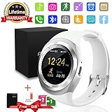 Bluetooth Smartwatch, Smart Watch Rund mit SIM Kartenslot Whatsapp Touchscreen, Intelligente Armbanduhr Sport Fitness Tracker Armband fur Android iPhone ios Samsung Sony Huawei Damen Herren