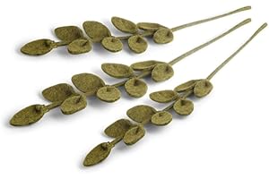 Én Gry & Sif Leaf branch in Scandi style, decorative branch made of felt, handmade, fair trade, spring decoration, Easter decoration, 30 cm, 3 x green