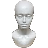 ICAN LONDON POLYSTYRENE FEMALE DUMMY MANNEQUIN HEAD MEDIUM FOR HATS,WIGS, DISPLAYS