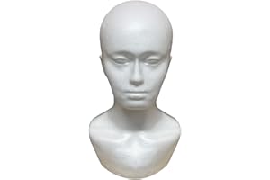 ICAN LONDON CABEZA DE MANIQUÍ HEMBRA POLIESTIRENE MEDIANO PARA SOMBREROS, PELUGAS, PANTALLA