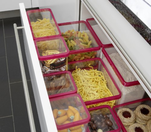 Rotho Vorratsdose Premium Loft – 5-teiliges Set (2×0.5, 1×1.0, 2×2.1 l) aromadichter Aufbewahrungsboxen – BPA-freie Frischhaltedosen – Kunststoffbehälter ist spülmaschinentauglich – 6691200096 - 4