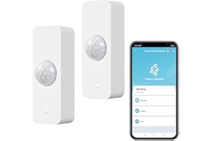 ZECAMIN ZigBee Smart Bewegungssensor, intelligenter Bewegungsmelder für die Heimsicherheit, drahtloser Bewegungssensor mit Fernüberwachungs App, Sprachbefehl kompatibel mit Alexa. ZigBee Hub Required. 2 Pack
