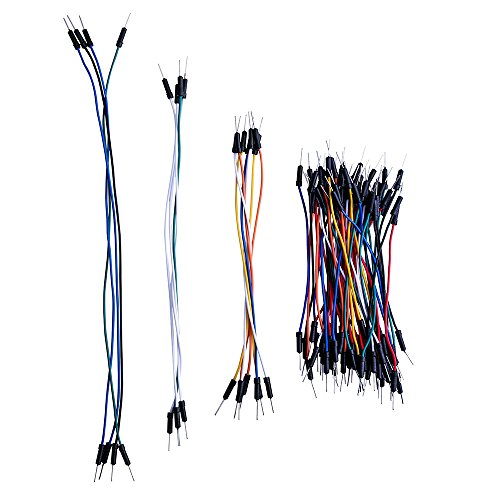 ELEGOO 130pcs Alambres Flexibles de Puente para Tableros de Soldadura Sin Soldadura 4 Different Lengths Male to Male para Arduino Breadboard