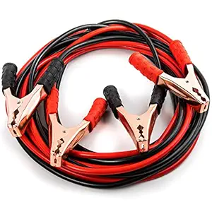 Automaze Car Jump Starter Battery Booster Cable Wire With Alligator Clamps, 7Ft (800 Amps)