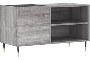 vidaXL Mueble de Discos Madera de ingeniería Gris Sonoma 85x38x48 cm