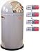 Produktbild Wesco Pushboy 50-Liter Mülleimer COOL GREY (=hellgrau) + 56 Stück optimal passende Müllbeutel
