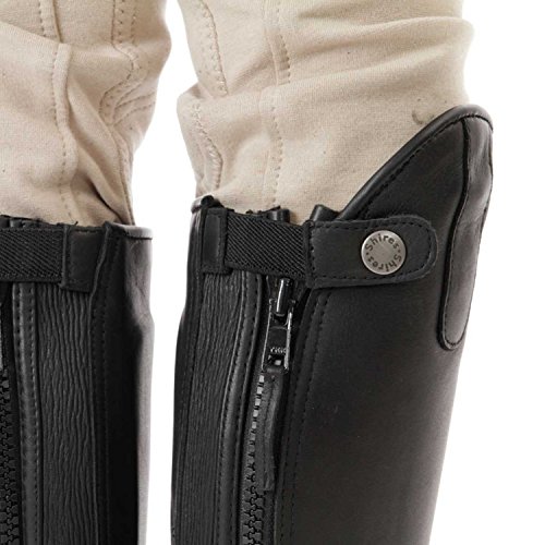 Shires-Elmswell-Leather-Gaiters-9625-Long-Black-Gaiters-12-Calf-x-13