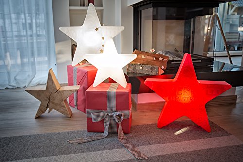 8 seasons design | Weihnachtsleuchte Stern Shining Star ‚Merry Christmas‘ (E27, Ø 60 cm, witterungsbeständig, Indoor & Outdoor, IP44) weiß - 5