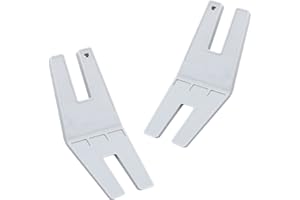 SAVITA 2 Stück Knopf Abstandsplatte, Multifunktional Nähwerkzeug Knopfblatt Hump Jumper Nähfüße 413105601 Kompatibel mit Husqvarna Viking Nähmaschine (Weiß)