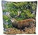 Produktbild Markenlos Kissenhülle 40x40 cm Dekokissen Kissenbezug Fotokissen Kissen Hüllen Bezug Bezüge (Hirsch im Wald)