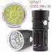 Produktbild HCFKJ 30000LM 12 X CREE XM-L T6 LED Taschenlampe Torch 4 x 18650 Jagd Lampe
