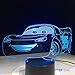 Produktbild 3D Nachtlicht,3D Illusion Lampe,7 Farben Ändern Touch Switch Nachtlicht,Das Beste Geschenk Für Kinder,Optisches 3D-Nachtlicht,Tischlampe, Cartoon Auto