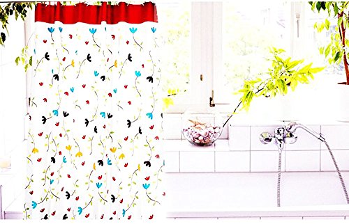 Duschvorhang Wannenvorhang mit Motiv „Schöne Blumen“ (B*H 240*180) - 4