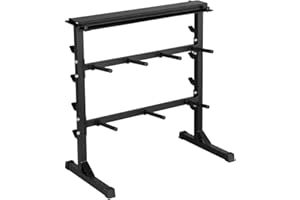 ‎YAHEETECH Yaheetech Hantelständer Hantelscheibenständer Kurzhantelständer 3 Ebenen bis 300 kg aus Stahl, 99,5 x 52 x 102,5 cm