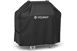 Velway Pokrowce na grilla, wodoodporne, wytrzymałe, 300D, pokrowiec na grilla Oxford, odporny na promieniowanie UV, na zewnątrz, duży pokrowiec na grilla gazowego, wiatroszczelny, odporny na każdą