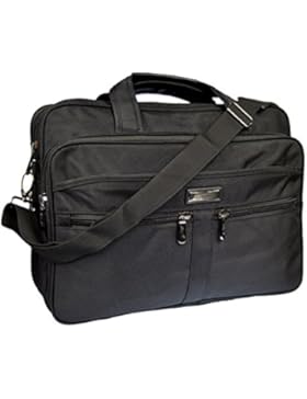 XXL Herrenumhängetasche, Flugbegleiter, Arbeitstasche, Aktentasche, Querformat 281, black