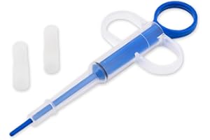 ds. distinctive style Distributeur de médicaments pour seringue chat avec embouts souples, Distributeur de médicaments pour animaux de compagnie vous protégeant des morsures - Vert (Bleu)