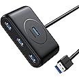 UGREEN Hub USB 3.0 vers 4 Ports USB 5Gbps Transfert Rapide Hub Multiple USB Compatible avec Souris Clavier Disque Dur, PC PS5