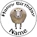Produktbild Personalisierter Schaf Zuckerguss Kuchen Topper / Kuchendekoration - 20 cm Großer Kreis - Jeder Name Und Jedes Alter