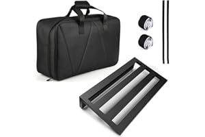 KOLDOT Pedal Board for Guitar Bass Effects Pedal Pedalboard with Carry Bag, 2PCS Pedal Board Tape 19.5 x 11 inch