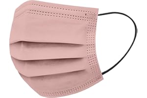 NCQIFEI 50 Pièces Adulte Jetable Protection Faciale 3 Couches Visage Tissu Impression Noir Blanc Couleur Non-tissé Bandeaux Femme et Hommes Confortable Anti-Poussière Respirable écharpe (B02)