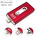 Produktbild Tipmant USB 3.0 Flash-Laufwerk 3 in 1 OTG Handy Speicherstick Lightning iOS Für Apple iPad iPhone 5 6 6S 7 Plus, 32GB USB Stick Externer Speicher - Rot
