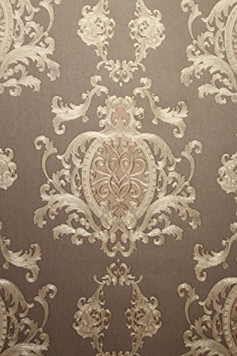 Vinyltapete Tapete Barock Retro # braun/gold/nougat # Kingwelson # 510609 - 3