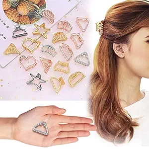 Sanas Small Hair Clips For Women 8 Pieces Hair Accessories For Women Stylish Hair Clips Clutches For Women Girls Hair Accesories Butterfly Clips For Women Clips For Daily Use Clutcher Multicolour Combo of 8