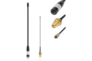 MESHNOLOGY 868MHz Antenna 10dBi Gain for Meshtastic LoRa Long Range Soft Whip Antenna, 17cm Omni SMA Male Black (Pack of 1)