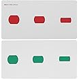 2 Strabismus Correction Cards, Improve Visual Sense Waterproof Amblyopia Coated Paper Training Cards with Red and Green Bars