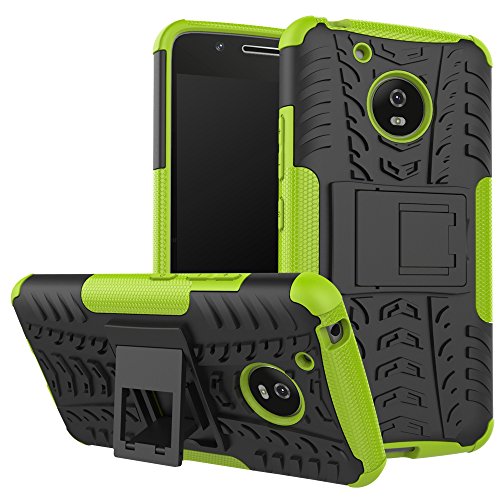 Moto G5 Custodia,Mama Mouth Duro Shock Proof copertura Rugged Heavy Duty Antiurto in Piedi Custodia caso Case per Moto G5 Smartphone,Verde
