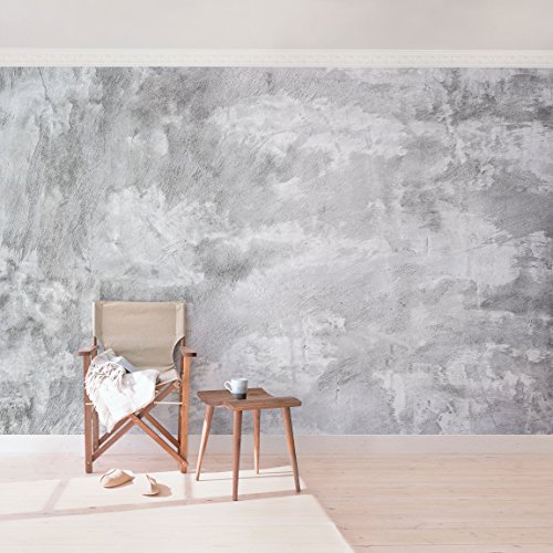 Fototapete | Betontapete Industrie-look Betonoptik Tapete – Vliestapete Querformat | Tapete Betonoptik Grau | Steintapete Steinoptik 3D Fototapete Vlies Wandbild XXL Betonwand Sichtbeton Beton Stein Wand Loft, Größe HxB: 255cm x 384cm - 5