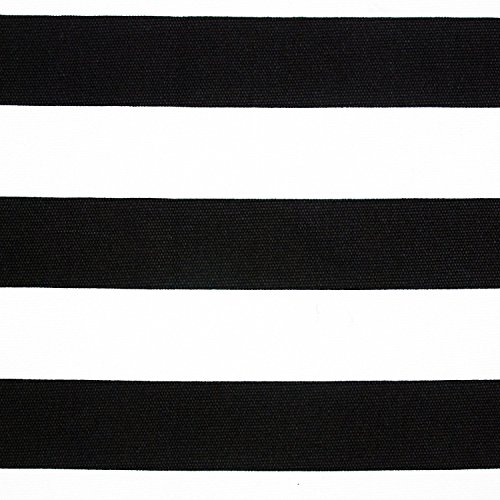 Laviervert Quadratischer Kissenbezug, Kissenhülle aus Baumwolle und Segeltuch mit Schwarz-Weiß Streifen, 50 X 50 cm - 3