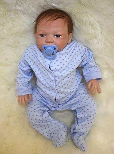 NPK 18" Real Lifelike Reborn Dolls Realistic True Looking Newborn Baby Dolls for Toddler Free Magnet Pacifier