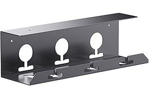 KAMANAN Biurko do zarządzania kablami, ze stali, bez wiercenia, pod biurkiem, uporządkowane zarządzanie kablami, biurko do biura, biura domowego