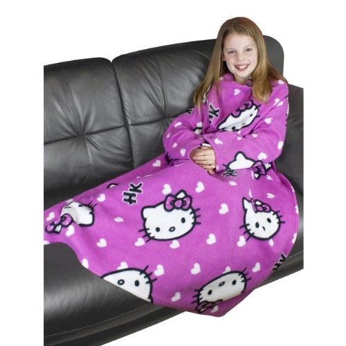 Childrens/Kids Girls Hello Kitty Sleeved Fleece Snuggle Blanket (90cm x 120cm) (Pink)