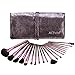 ACEVIVI Professional 20pcs Eyeshadow Lip Concealer Makeup Brush Set with Storage Pouch