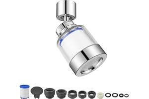 Filtro Acqua Rubinetto, HASLED Filtro Acqua Rubinetto, Filtri Per Rubinetti in Cotone PP da 2 Pezzi, Filtri per Acqua per Rubinetti in Rame, Filtri per Rubinetti Trasparenti per Cucina, Bagno