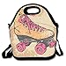 Produktbild Dozili Retro-Lunchtasche mit Rollschuhen, große und dicke Neopren, isoliert, für Damen, Teenager, Mädchen, Kinder, Erwachsene