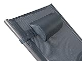 Meerweh Aluminium Schwingliege Deluxe XXL Swingliege Gartenliege Sonnenliege, Anthrazit, 160 x 75 x 85 cm - 7