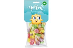 YOLLOH - Sachet Bonbon Babies - Vegan - 320010 - Multicolore - Fruit - Acidulés - 135 Gr - Anniversaire - Enfant - Adulte - Sucette
