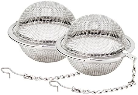 2pcs Stainless Steel Mesh Tea Ball 2.1 Inch Tea Infuser Strainers Tea Strainer Filters Tea Interval Diffuser for Tea