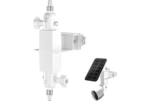 UIQELYS Regulowany uchwyt na rynnę dachową do pierścienia/kierunkowskazu/Arlo/eufycam, kamery i panelu słonecznego ze standardowym portem śrubowym 1/4 cala, akcesoria outdoorowe, stojak ścienny