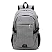 Produktbild MRSLIU Laptop-Rucksack, Business-Taschen mit USB-Ladeanschluss Schule Bookbag College-Reise-Rucksack Für 15,6-Zoll-Laptop und Notebook,Gray