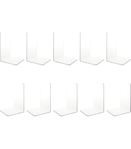 Deefong Serre-livres En Acrylique Très Résistant, Organiseur De Bureau Transparent Pour Bibliotheque Cadeau Pour Enfant